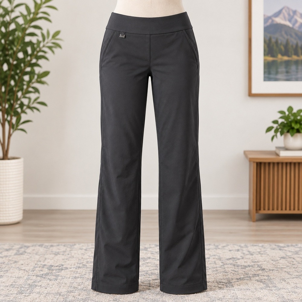 Alfani Pull On Dress Pants Womens 4S Black Straight Leg Professional Office